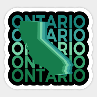 Ontario California Green Repeat Sticker